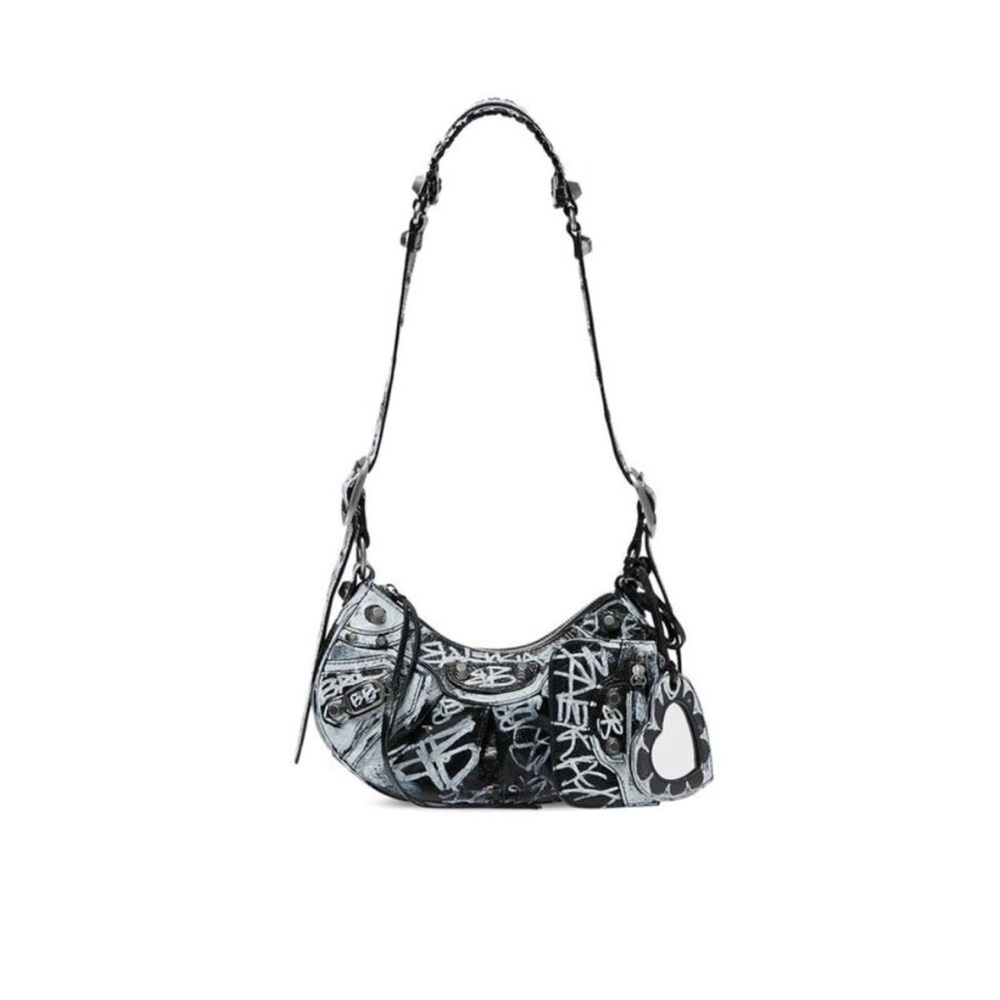 Balenciaga Le Cagole Graffiti Small Shoulder Bag